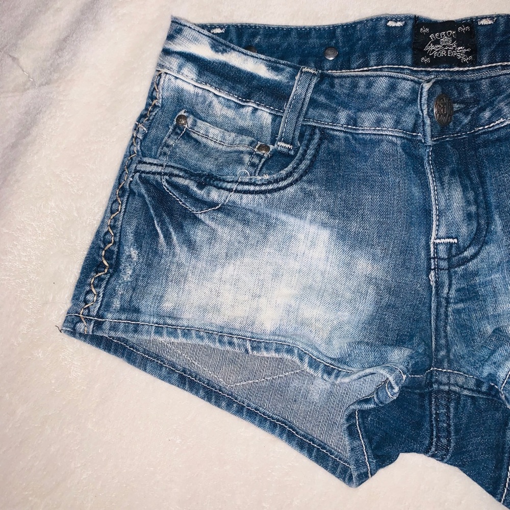 π SEXY FANCY REROCK BOOTY SHORTS ACID WASH β 2 - Picture 6 of 12